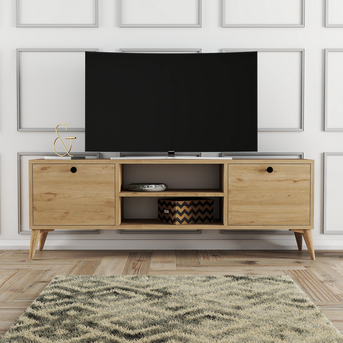 Έπιπλο Τηλεόρασης TV Βάση Σύνθεση Δρυς | 389MZA1174