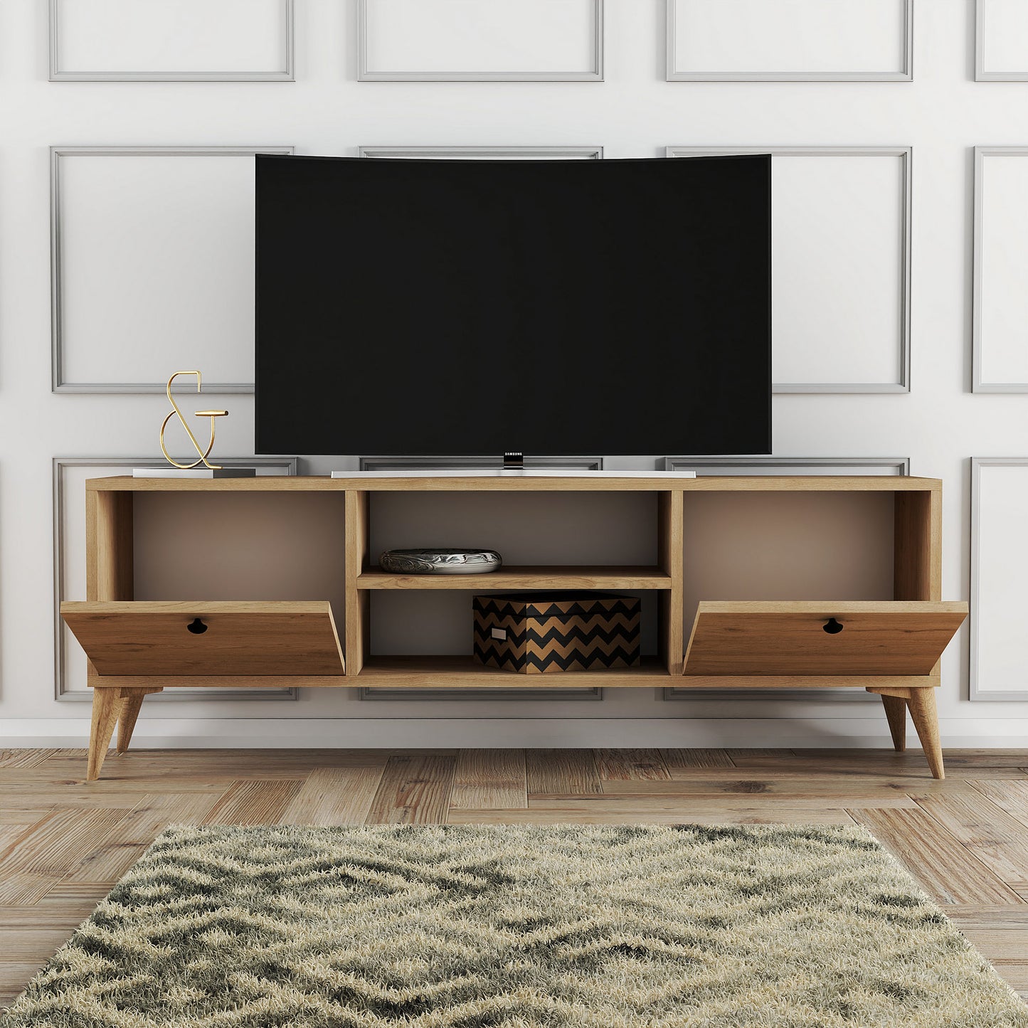 Έπιπλο Τηλεόρασης TV Βάση Σύνθεση Δρυς | 389MZA1174