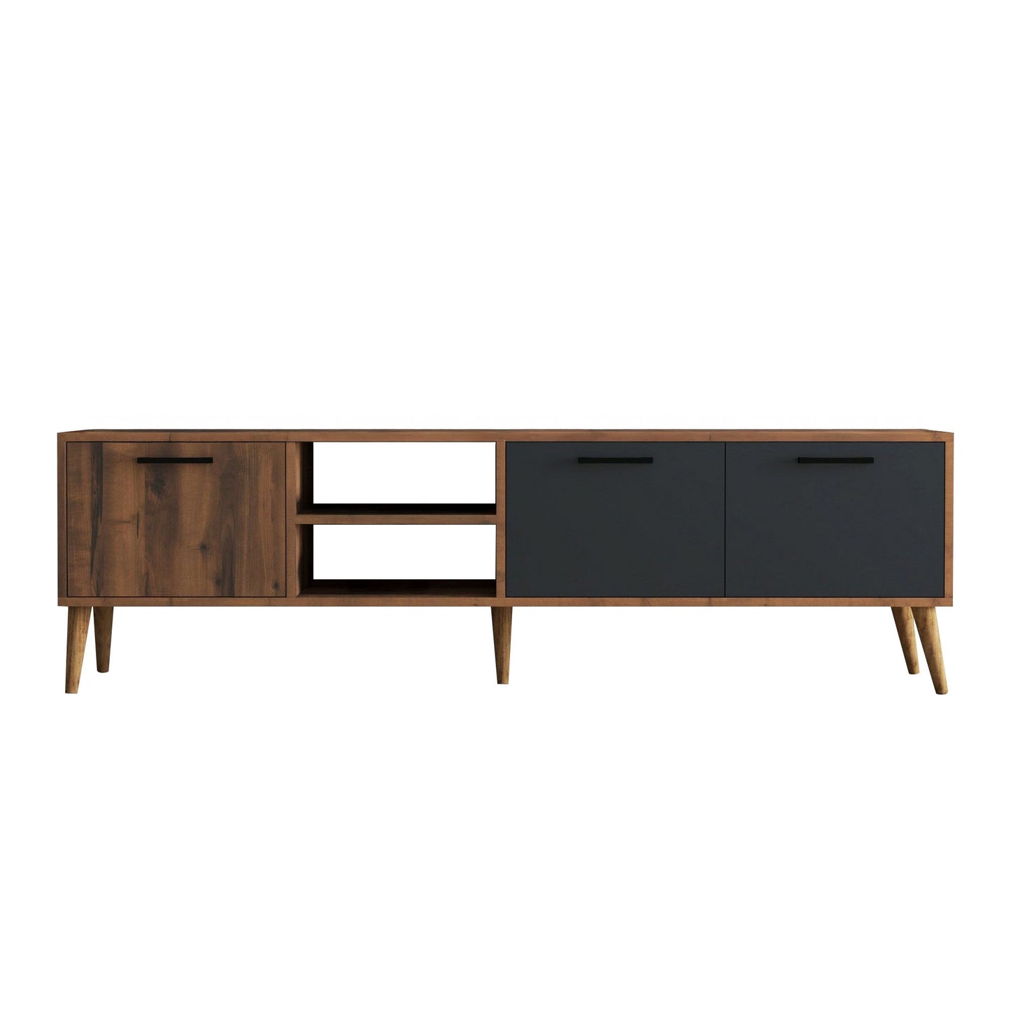 Έπιπλο Τηλεόρασης TV Βάση Σύνθεση Καρυδί Ανθρακί | 389MZA1175