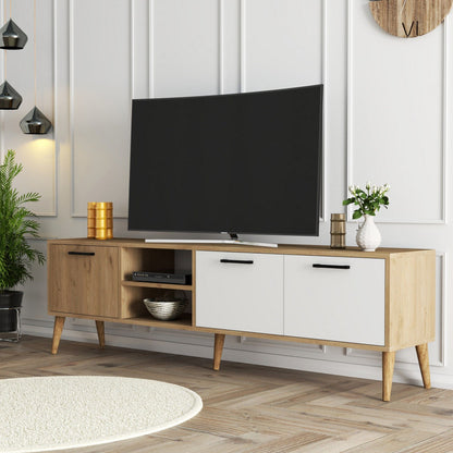 Έπιπλο Τηλεόρασης TV Βάση Σύνθεση Δρυς Λευκό | 389MZA1177