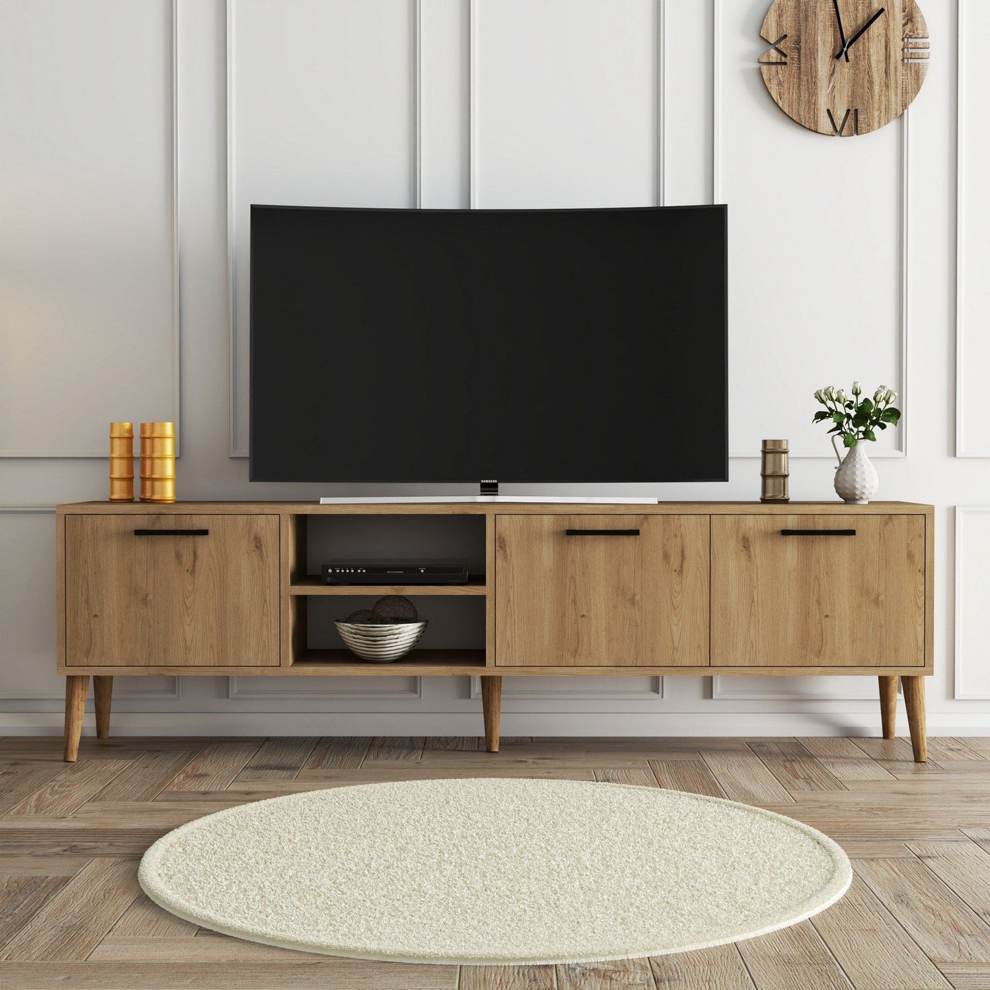 Έπιπλο Τηλεόρασης TV Βάση Σύνθεση Δρυς | 389MZA1178