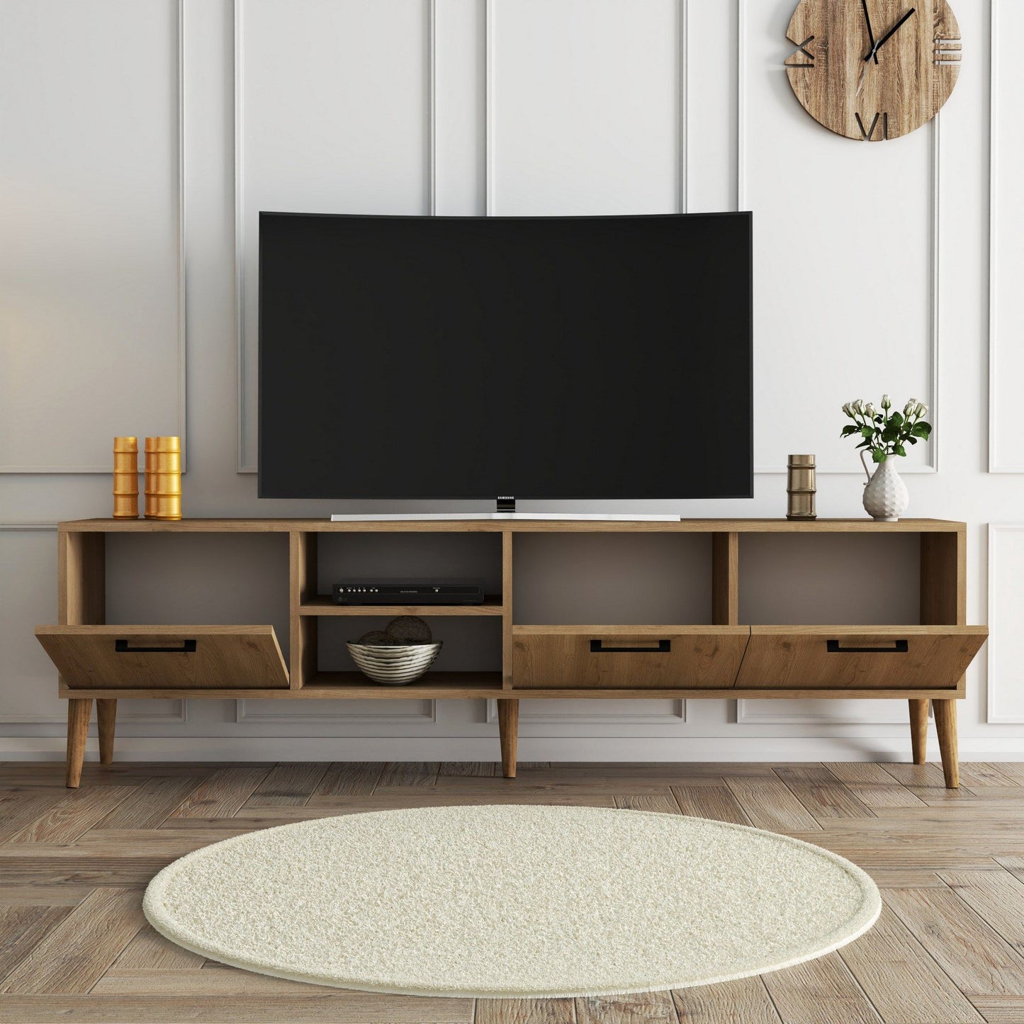 Έπιπλο Τηλεόρασης TV Βάση Σύνθεση Δρυς | 389MZA1178