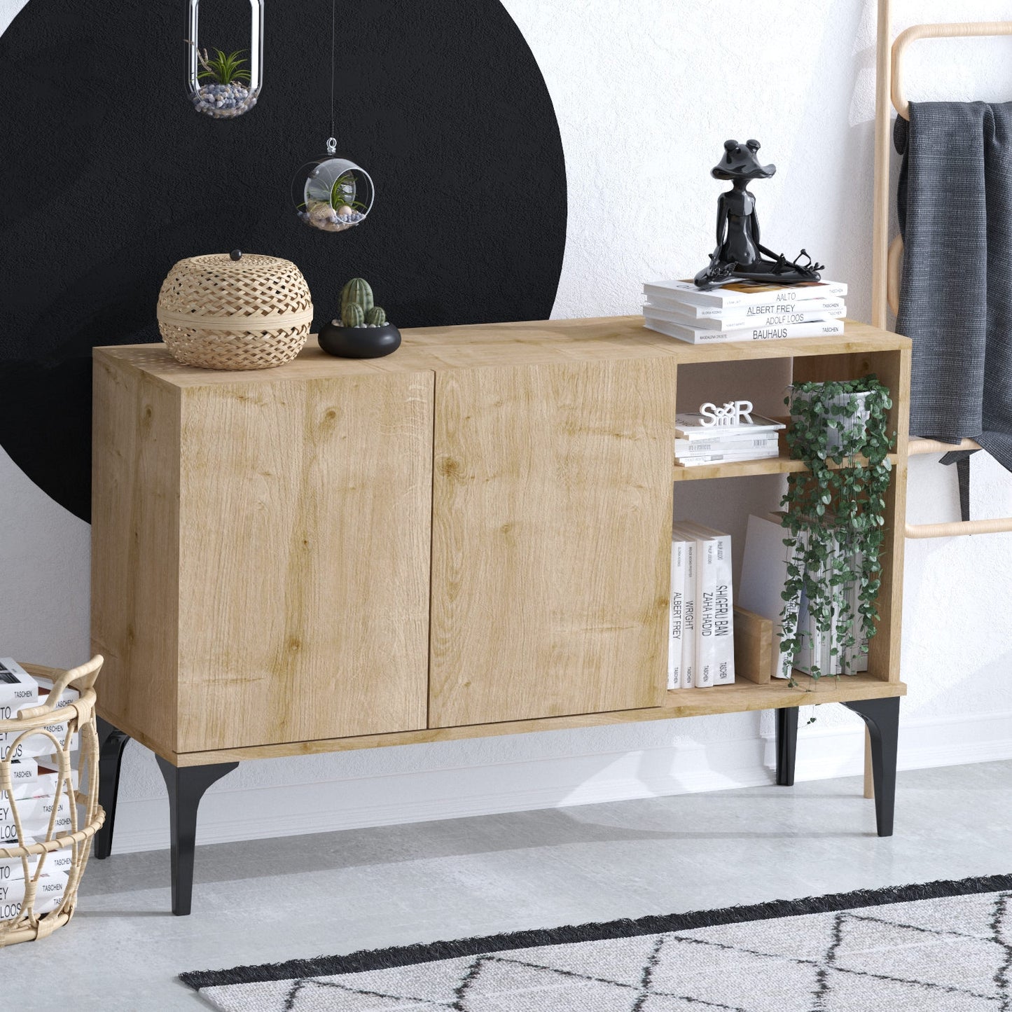 Μπουφές Sapphire Δρυς
Μαύρο 120x40x80cm | 393MRD1268