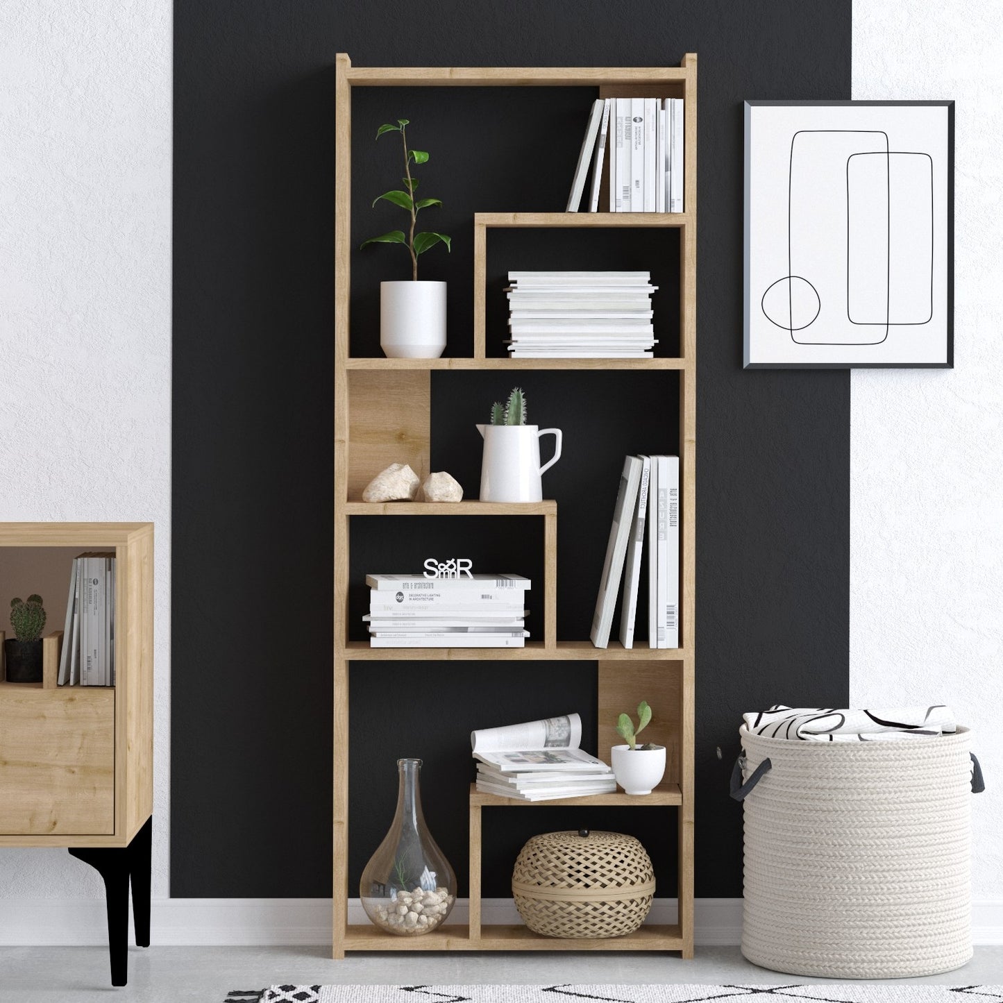 Βιβλιοθήκη 60 × 15 × 150 εκ. Δρυς GR393MRD1293