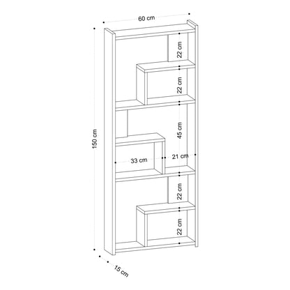 Βιβλιοθήκη 60 × 15 × 150 εκ. Δρυς GR393MRD1293