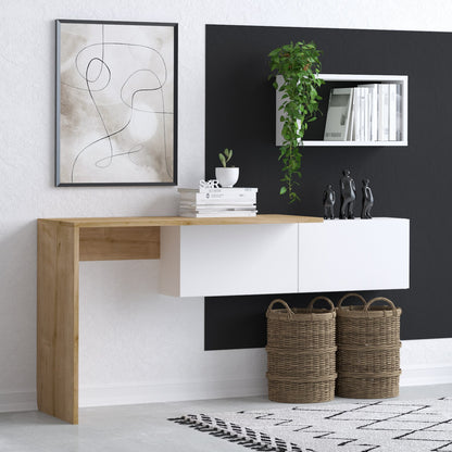 Γραφείο Υπολογιστή και Μελέτης 145x74x45 εκ. Λευκό Δρυς | 393MRD1297