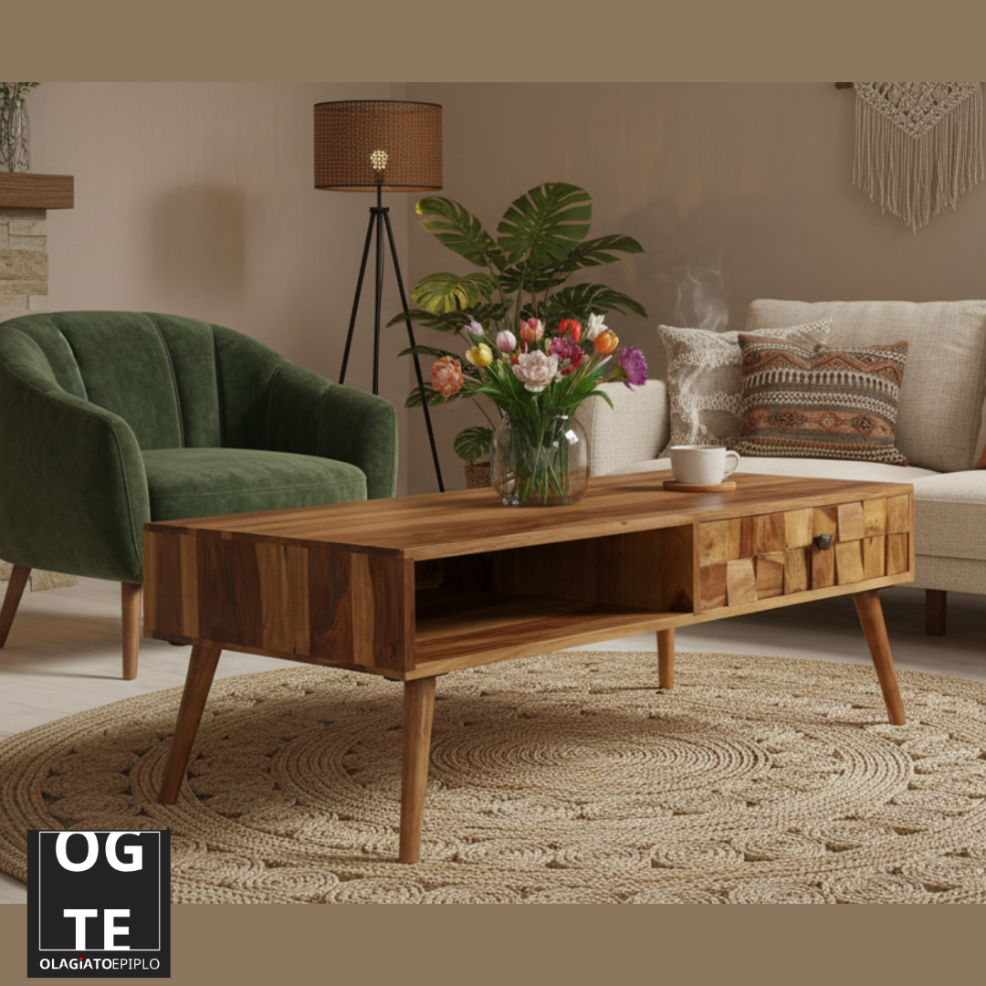 Τραπεζάκι Σαλονιού Μασίφ Ξύλο