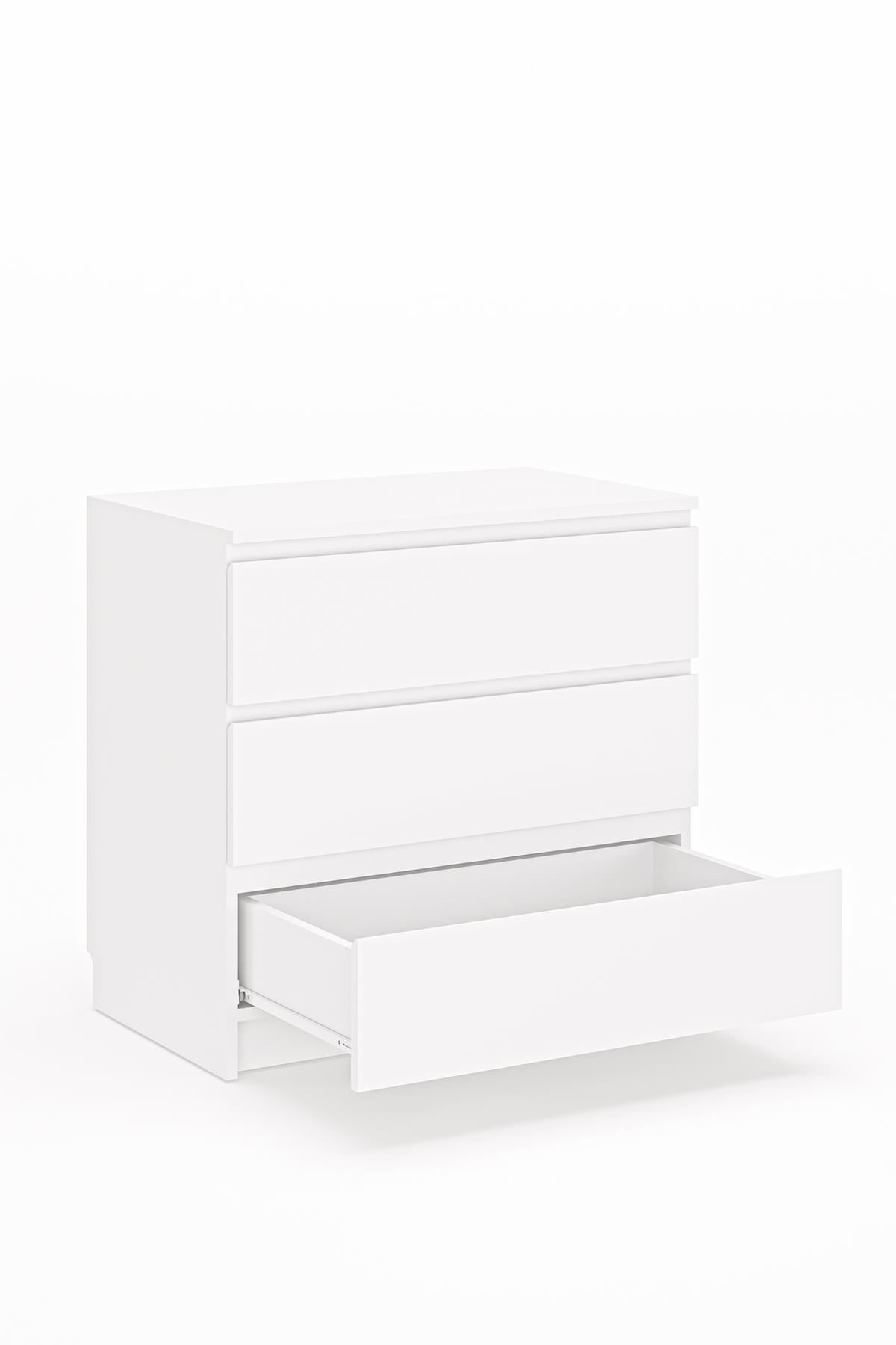 Συρταριέρα 80x77.5x48 εκ Λευκό 462MSR1201
