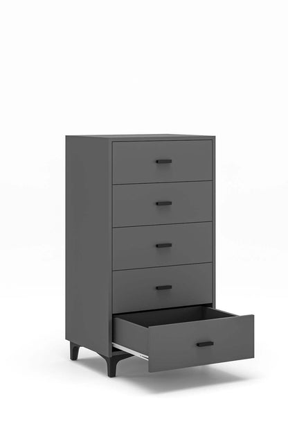 Συρταριέρα 60x112x45 εκ Ανθρακί 462MSR1208