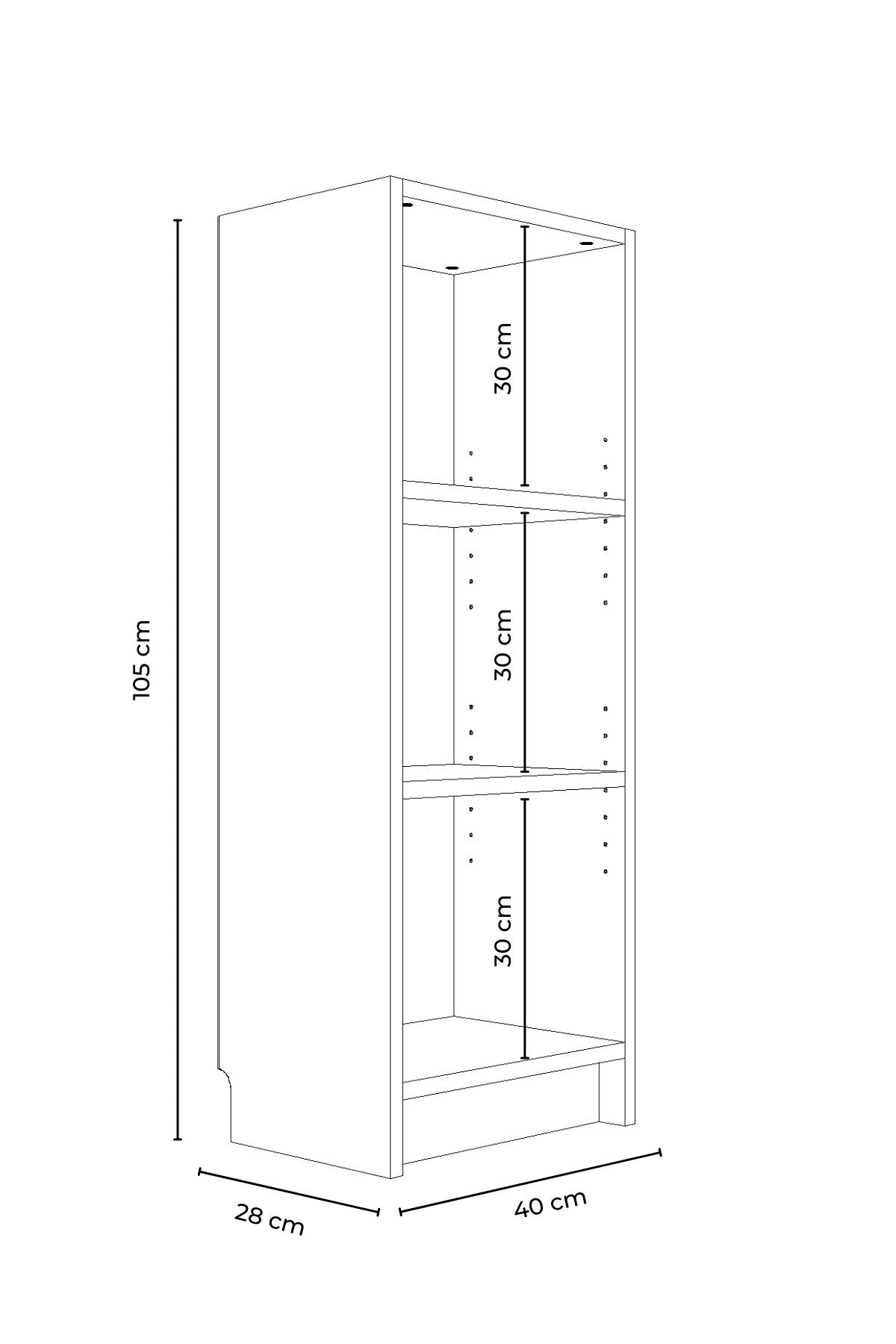 Βιβλιοθήκη Ανθρακί 40x105x28 εκ 462MSR1407