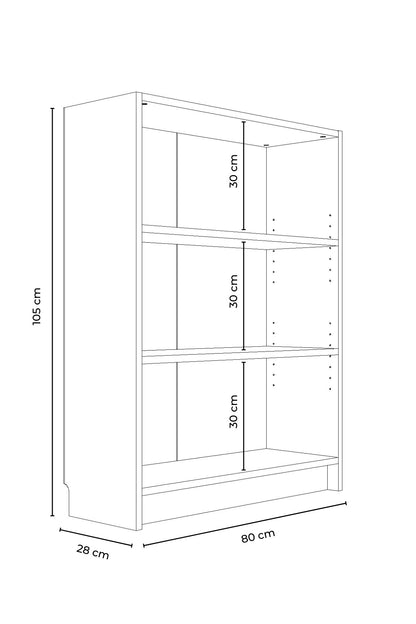 Βιβλιοθήκη Ανθρακί 80x105x28 εκ 462MSR1410