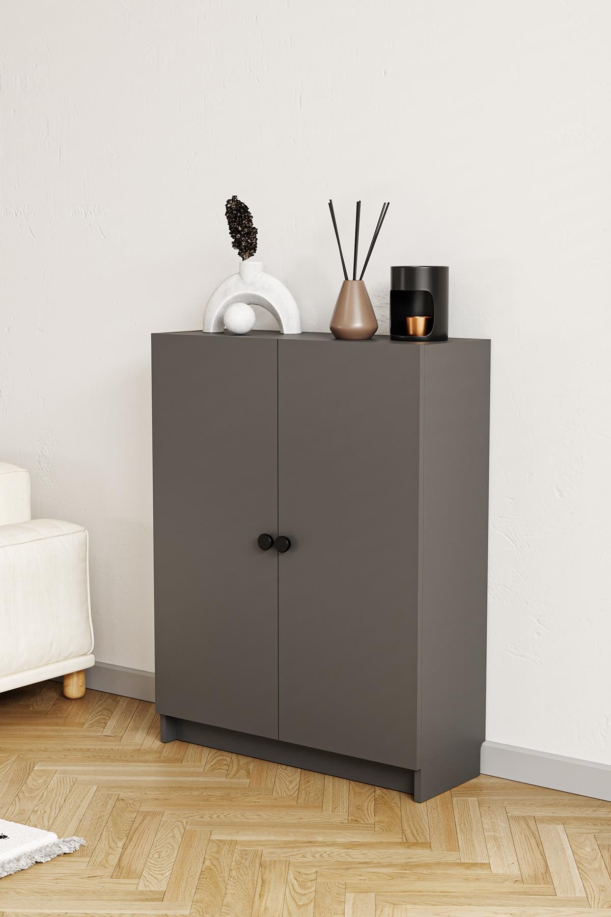 Βιβλιοθήκη Ανθρακί 80x105x28 εκ 462MSR1412