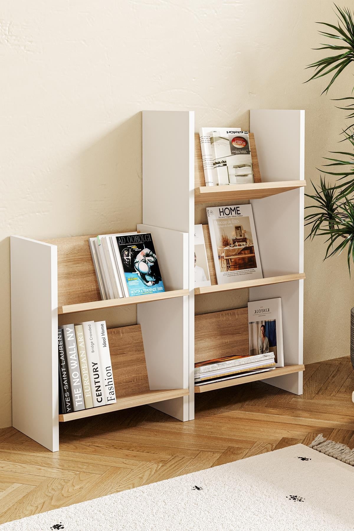 Βιβλιοθήκη Δρυς Sonomo Λευκό 44x55x25 εκ 462MSR1420