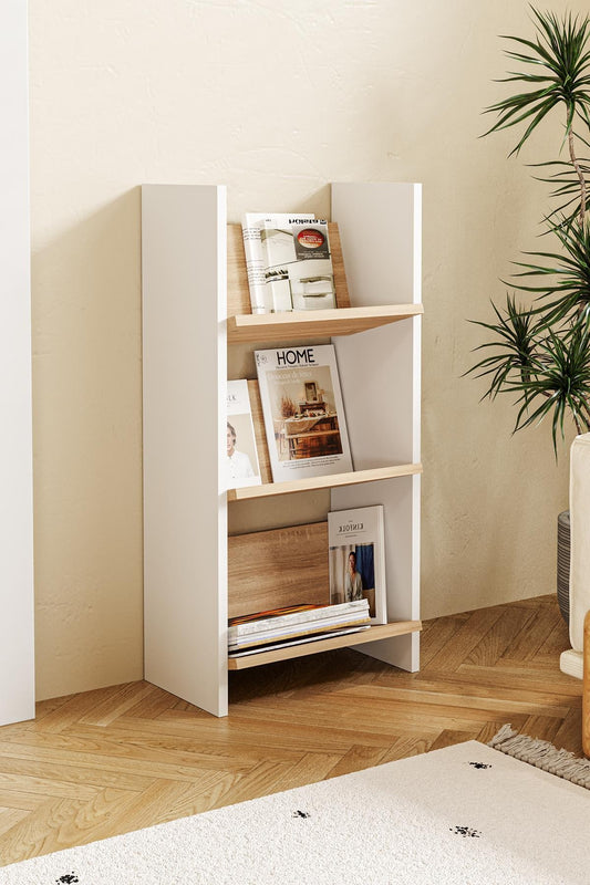 Βιβλιοθήκη Δρυς Sonomo Λευκό 44x90x25 εκ 462MSR1421