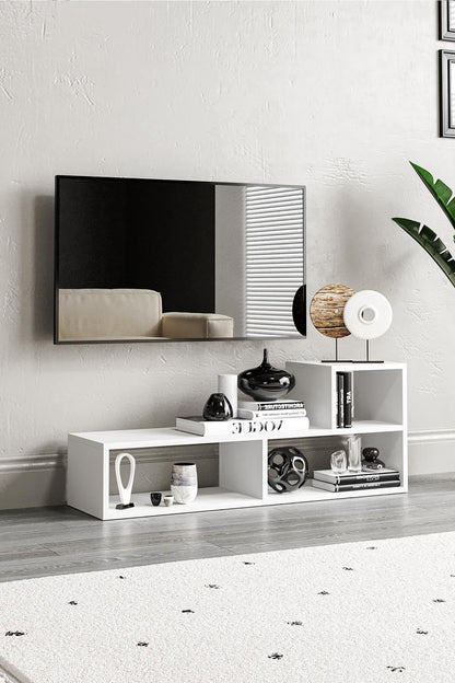 Έπιπλο Τηλεόρασης TV Βάση Σύνθεση Λευκό | 462MSR1501