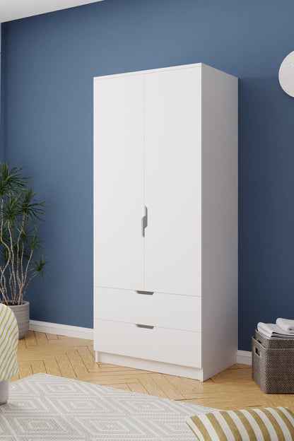 Ντουλάπα 75x180x52.5 εκ Λευκό 462MSR1801