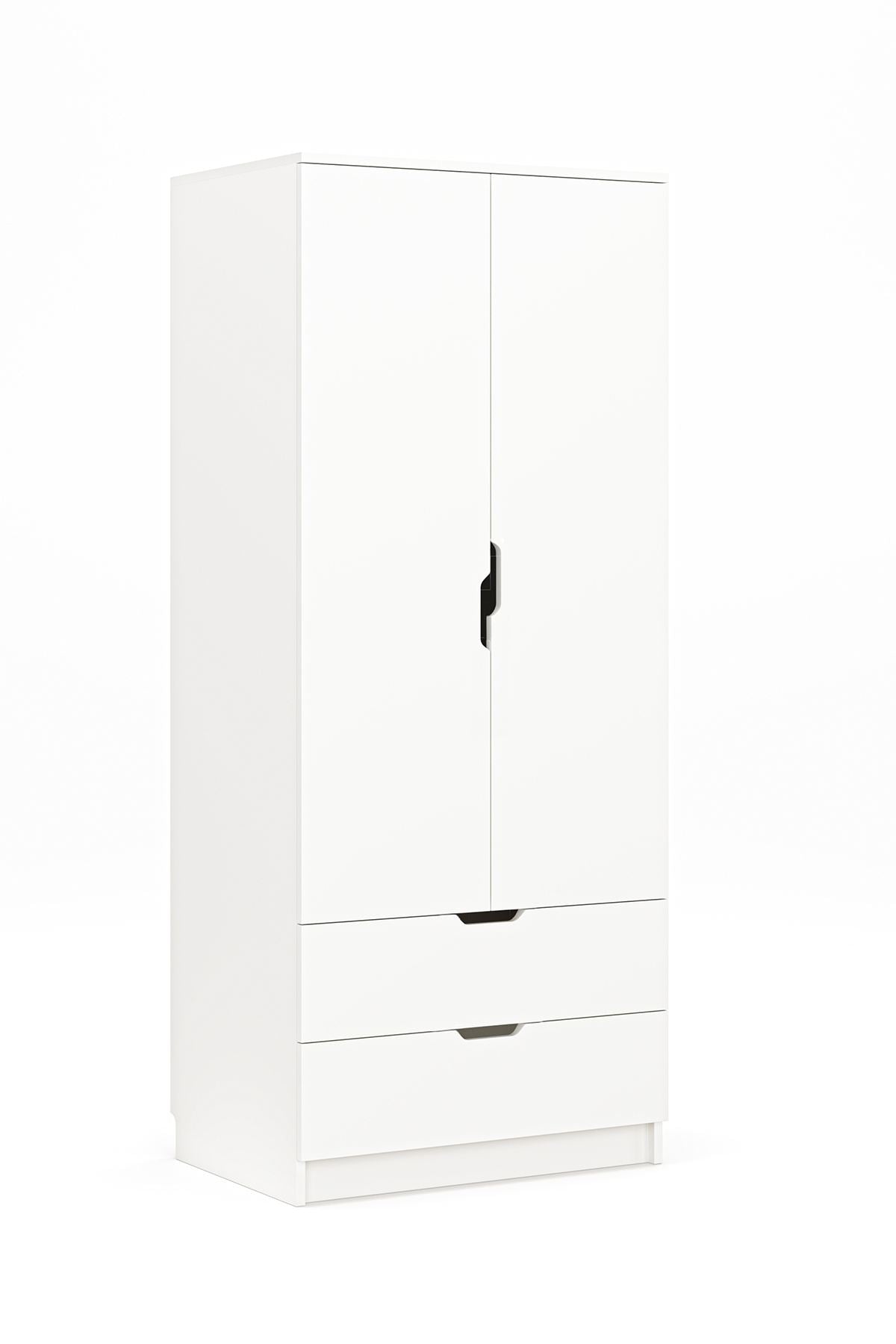 Ντουλάπα 75x180x52.5 εκ Λευκό 462MSR1801