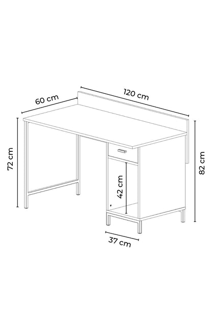 Γραφείο 120x60x82 εκ. Λευκό 462MSR2310