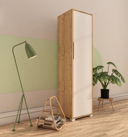 Ντουλάπα 47x183x45 εκ Sapphire Oak White 469ORN1103