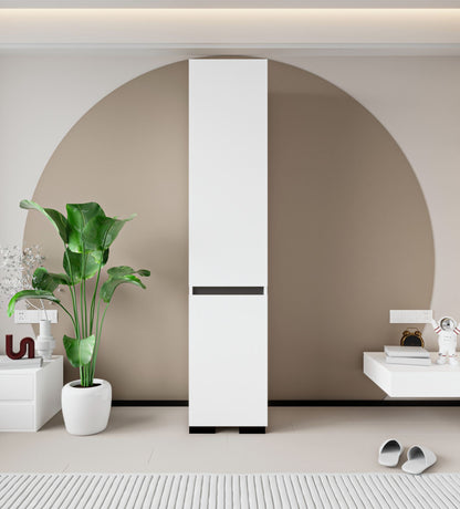 Ντουλάπα 45x210x52 εκ White Anthracite 469ORN1104
