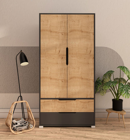Ντουλάπα 90x183x45 εκ Anthracite Sapphire Oak 469ORN1105