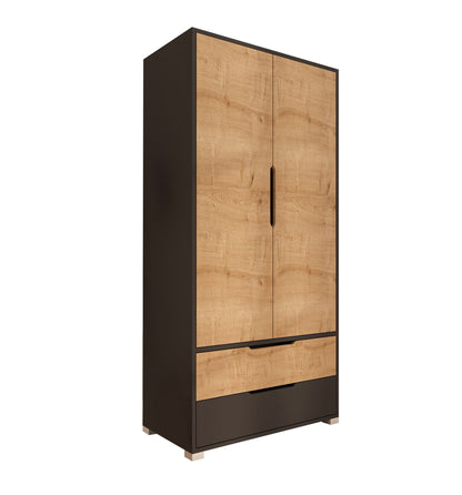 Ντουλάπα 90x183x45 εκ Anthracite Sapphire Oak 469ORN1105