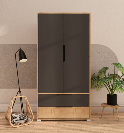 Ντουλάπα 90x183x45 εκ Sapphire Oak Anthracite 469ORN1106