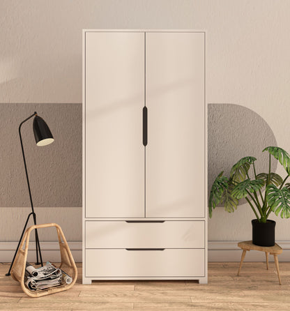 Ντουλάπα 90x183x45 εκ Λευκό 469ORN1107