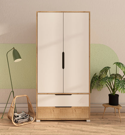 Ντουλάπα 90x183x45 εκ Sapphire Oak White 469ORN1108