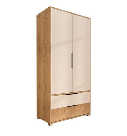 Ντουλάπα 90x183x45 εκ Sapphire Oak White 469ORN1108
