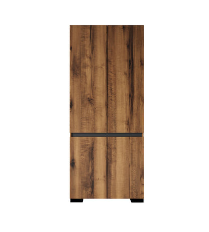 Ντουλάπα 90x210x45 εκ Walnut Anthracite 469ORN1109