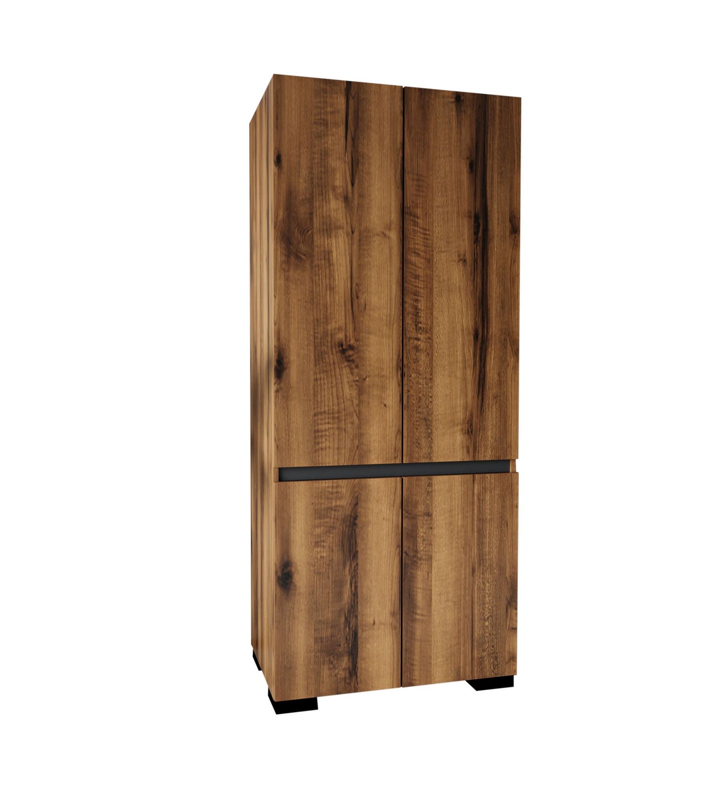 Ντουλάπα 90x210x52 εκ Walnut Anthracite 469ORN1110