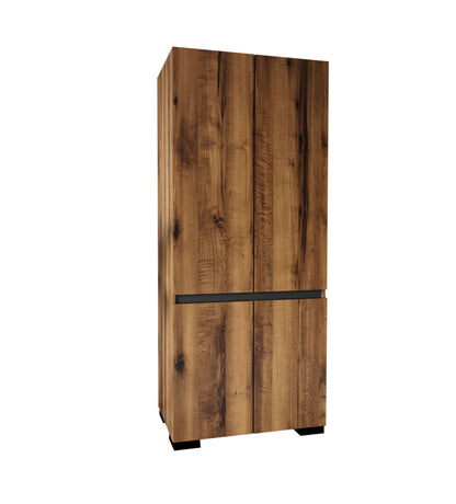 Ντουλάπα 90x210x52 εκ Walnut Anthracite 469ORN1110