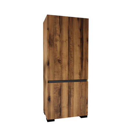Ντουλάπα 90x210x52 εκ Walnut Anthracite 469ORN1111