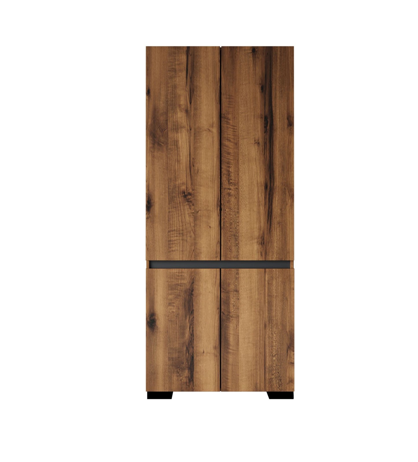 Ντουλάπα 90x210x52 εκ Walnut Anthracite 469ORN1111