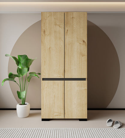 Ντουλάπα 90x210x52 εκ Sapphire Oak Anthracite 469ORN1112