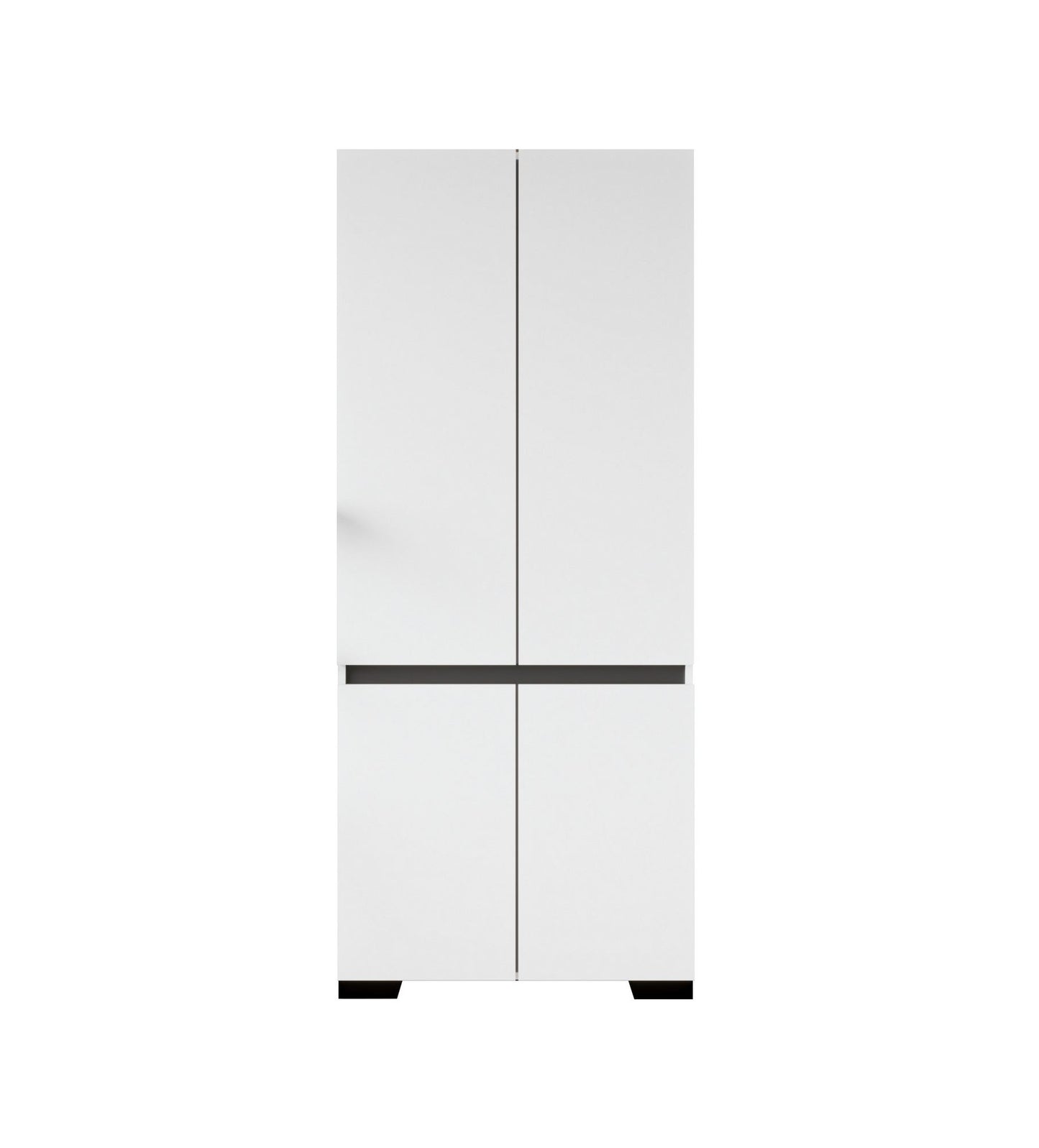 Ντουλάπα 90x210x52 εκ White Anthracite 469ORN1115