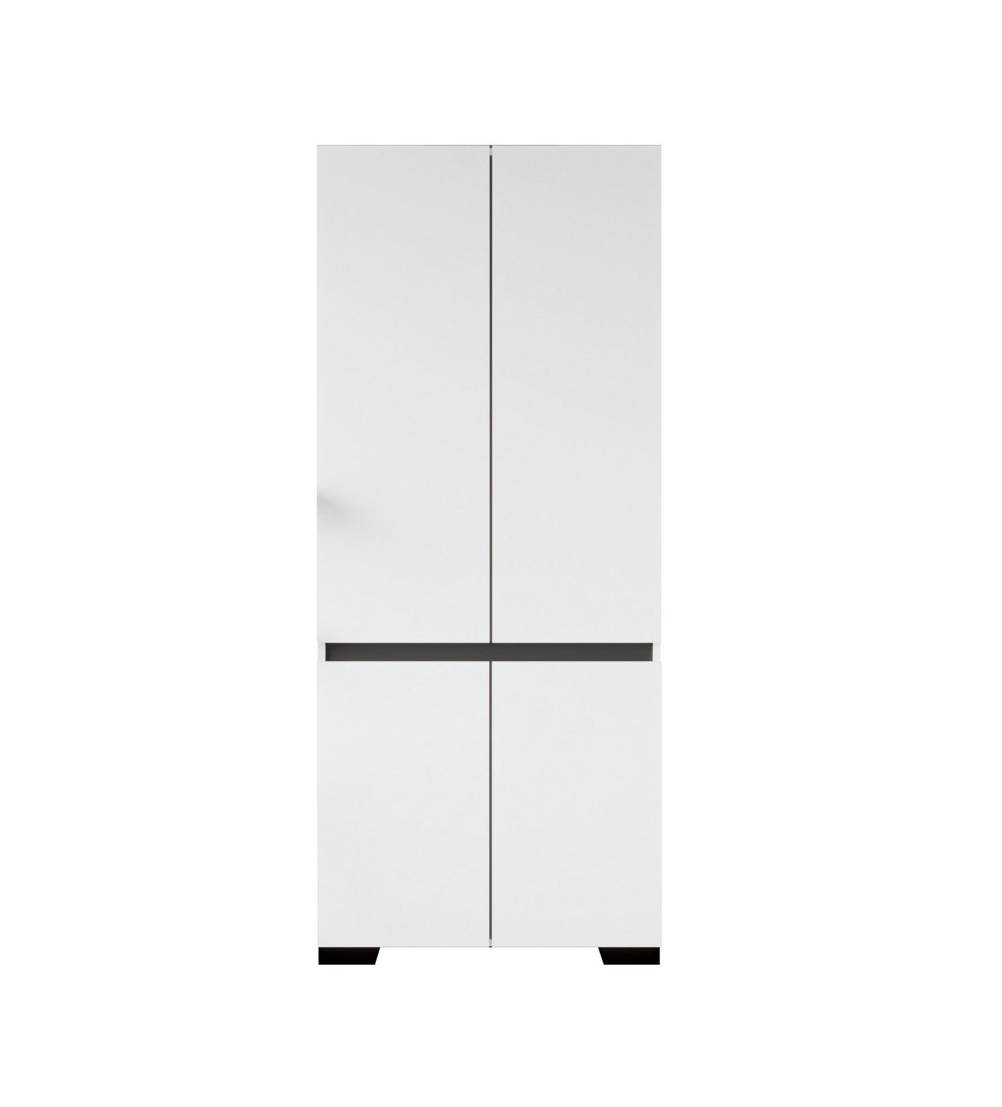 Ντουλάπα 90x210x52 εκ White Anthracite 469ORN1116