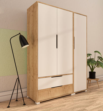 Ντουλάπα 137x183x45 εκ Sapphire Oak White 469ORN1119