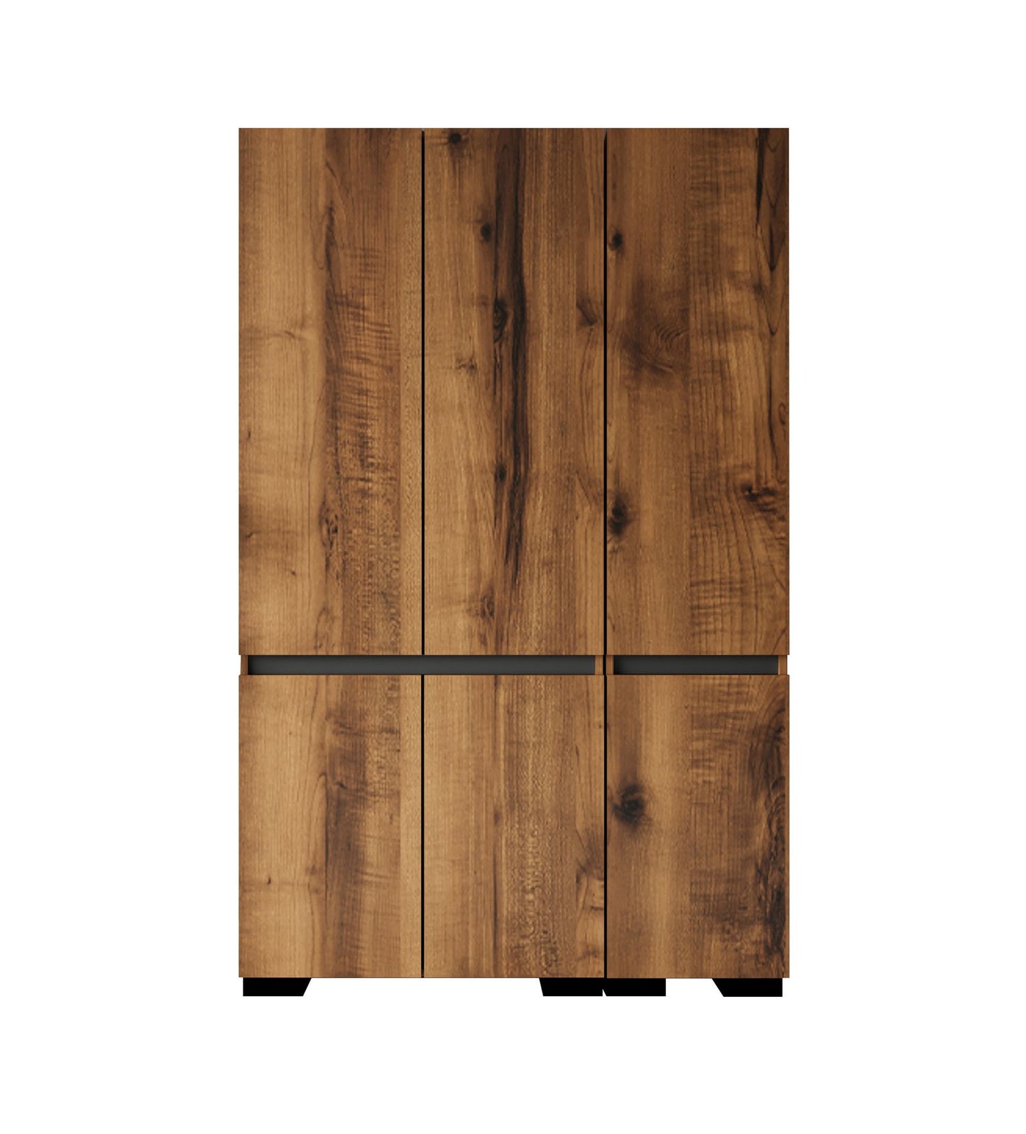 Ντουλάπα 135x210x52 εκ Walnut Anthracite 469ORN1120
