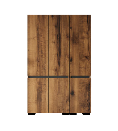Ντουλάπα 135x210x52 εκ Walnut Anthracite 469ORN1120
