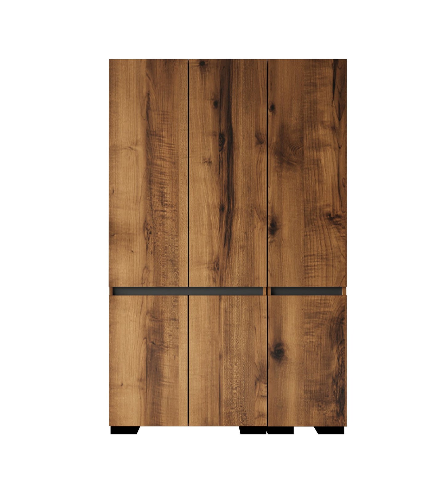 Ντουλάπα 135x210x52 εκ Walnut Anthracite 469ORN1121