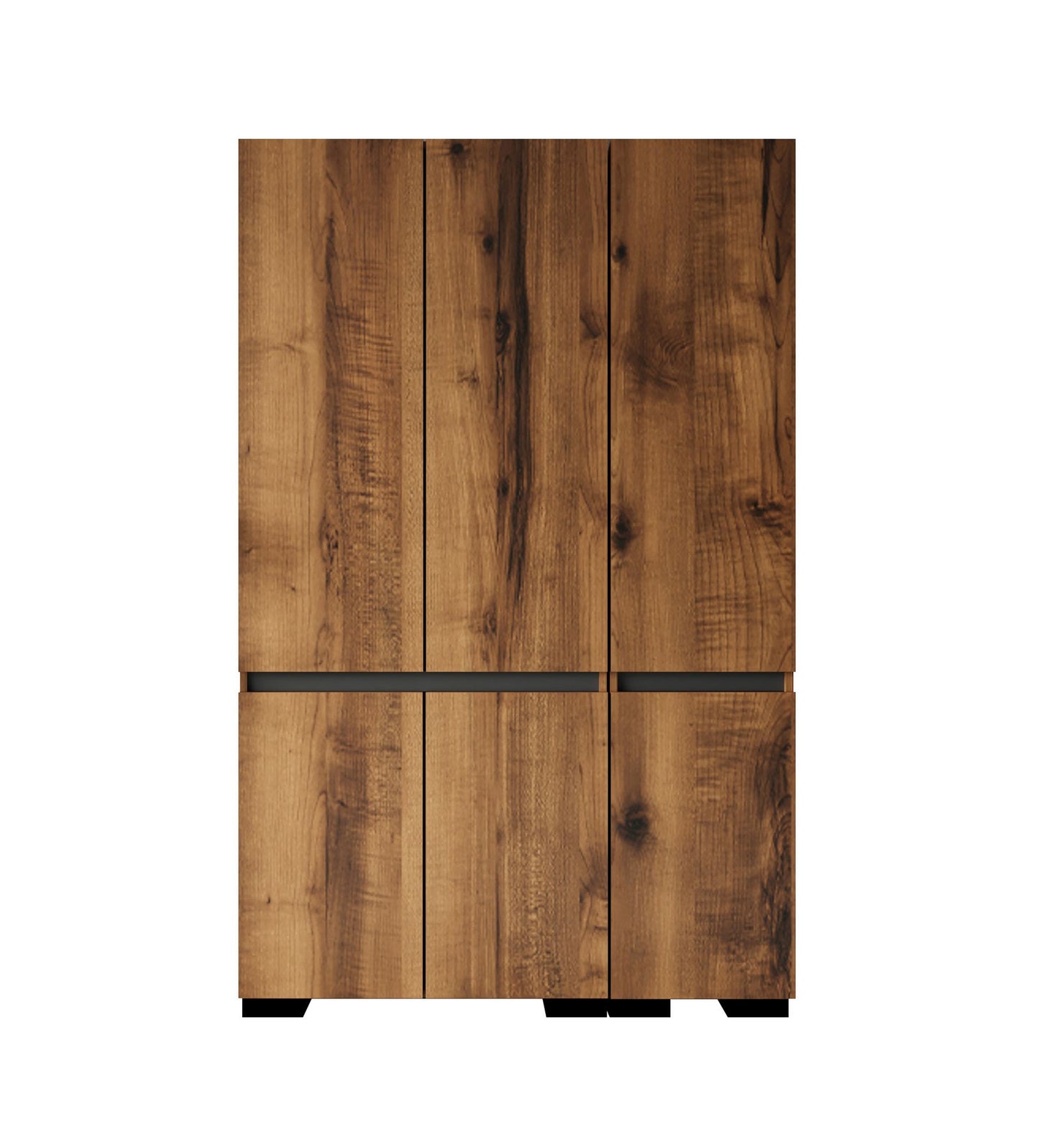 Ντουλάπα 135x210x52 εκ Walnut Anthracite 469ORN1122