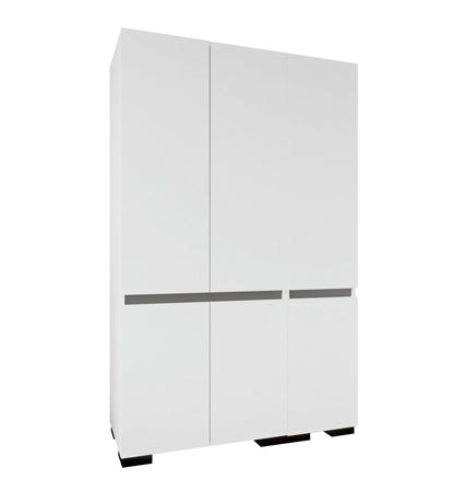 Ντουλάπα 135x210x52 εκ White Anthracite 469ORN1123