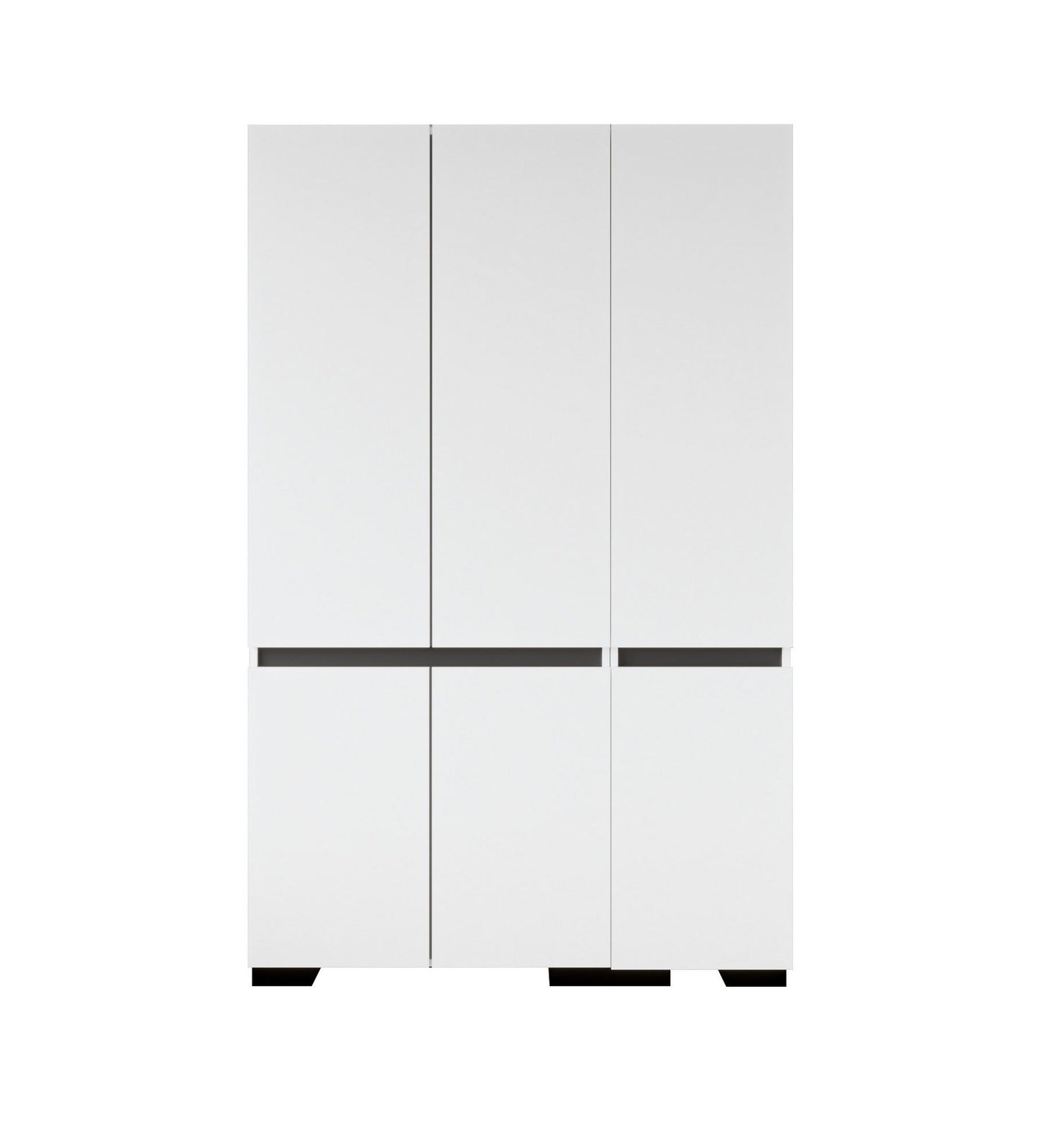Ντουλάπα 135x210x52 εκ White Anthracite 469ORN1124