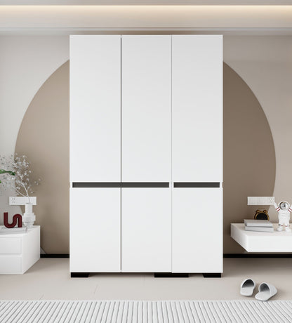 Ντουλάπα 135x210x52 εκ White Anthracite 469ORN1125