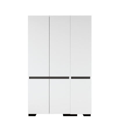 Ντουλάπα 135x210x52 εκ White Anthracite 469ORN1125
