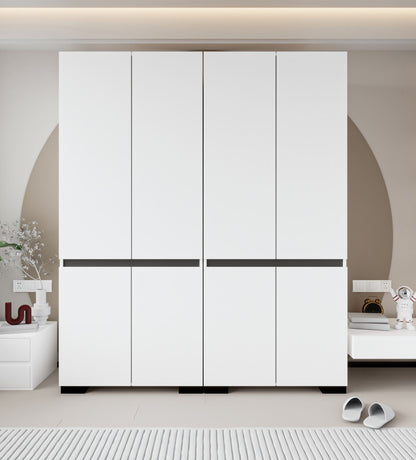 Ντουλάπα 180x210x52 εκ White Anthracite 469ORN1126
