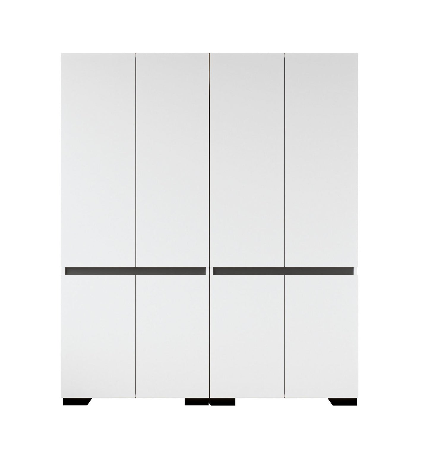 Ντουλάπα 180x210x52 εκ White Anthracite 469ORN1126
