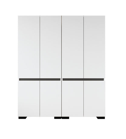Ντουλάπα 180x210x52 εκ White Anthracite 469ORN1126